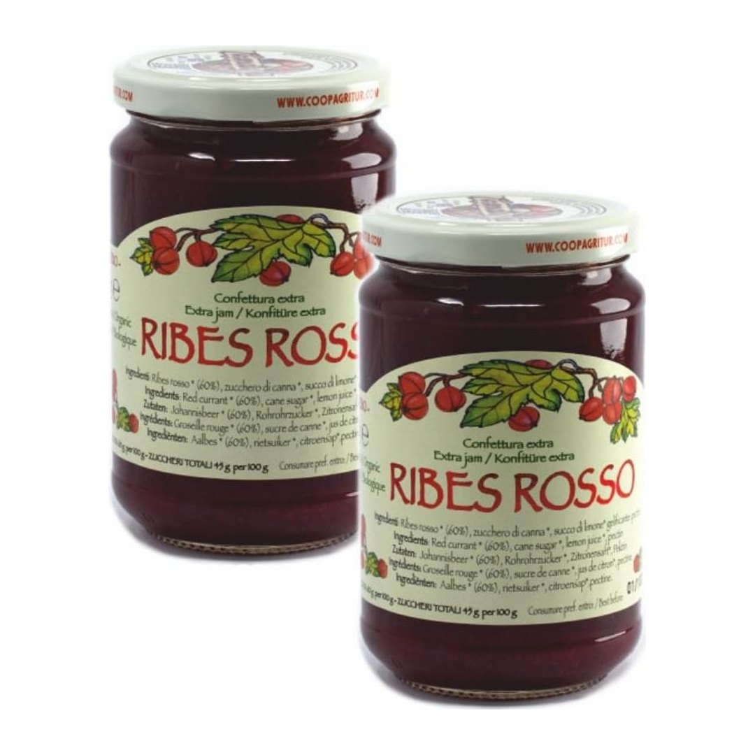 Confettura Extra Biologica di Ribes Rosso 2x330g