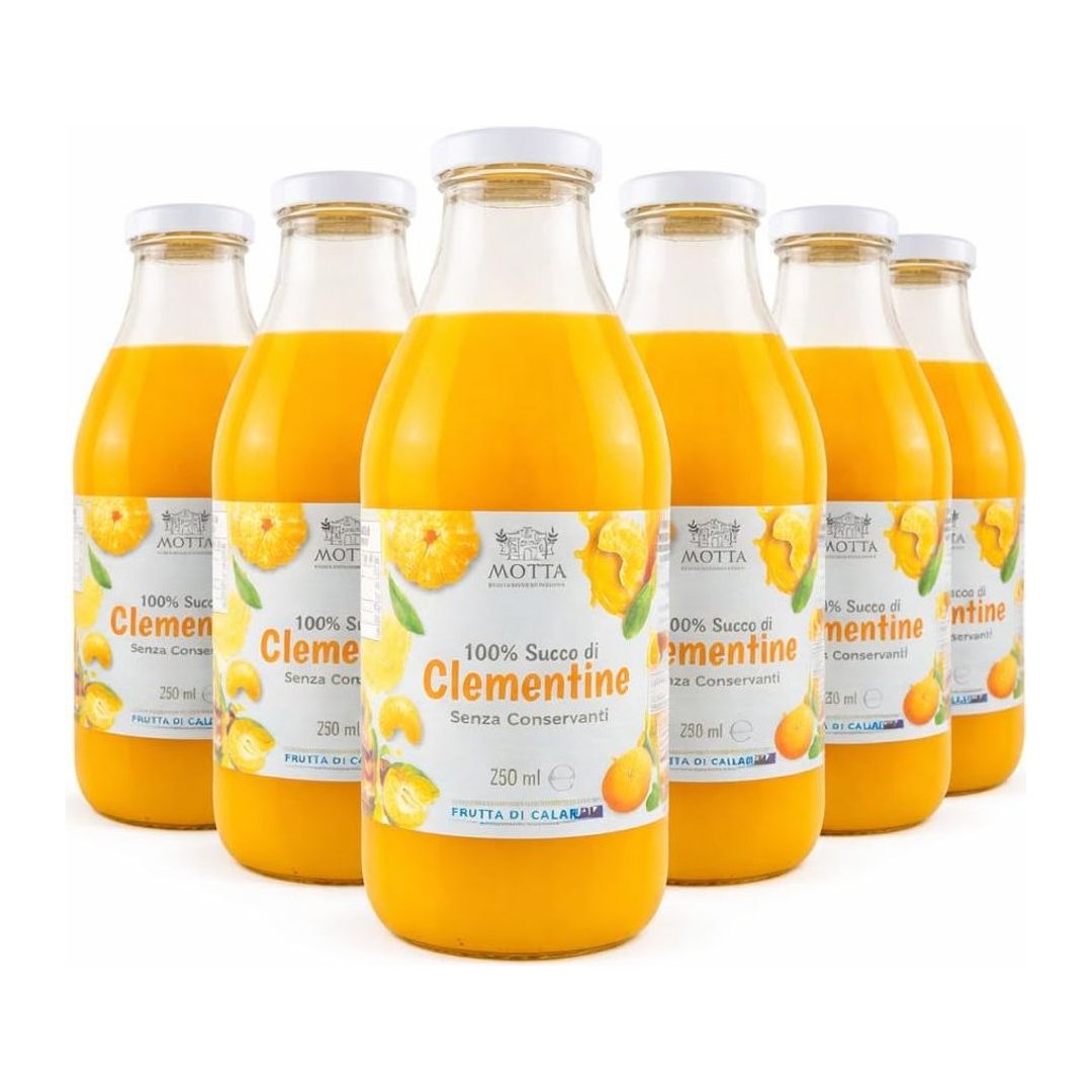 Succo di Clementine 100% Naturale 750 ml (Confezione da 6)