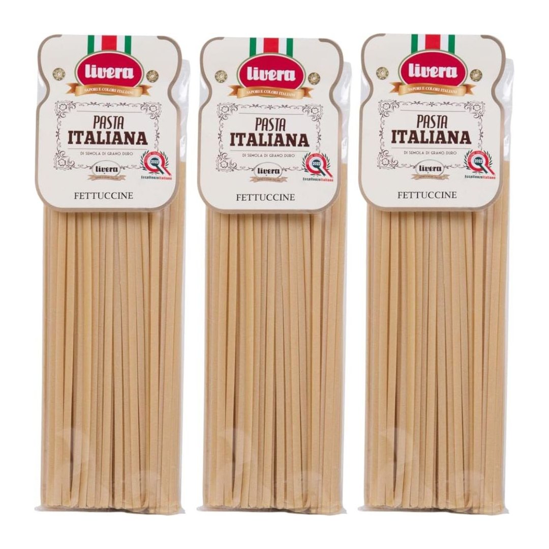Fettuccine Pasta di Semola di Grano Duro 3 x 500 g