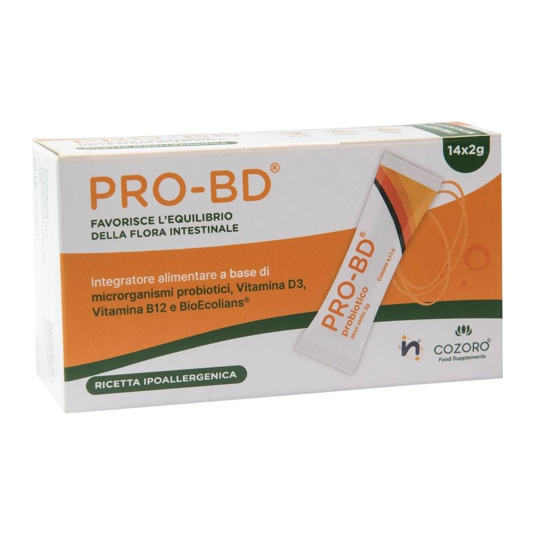 Confezione di Fermenti Lattici Probiotici COZORO Pro-BD 8 miliardi CFU con quattro ceppi di lattobacilli e prebiotico