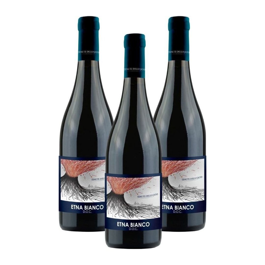 Etna Bianco D.O.C. Carricante Tenute dello Jato, confezione tre bottiglie 750 ml, vino bianco siciliano DOC