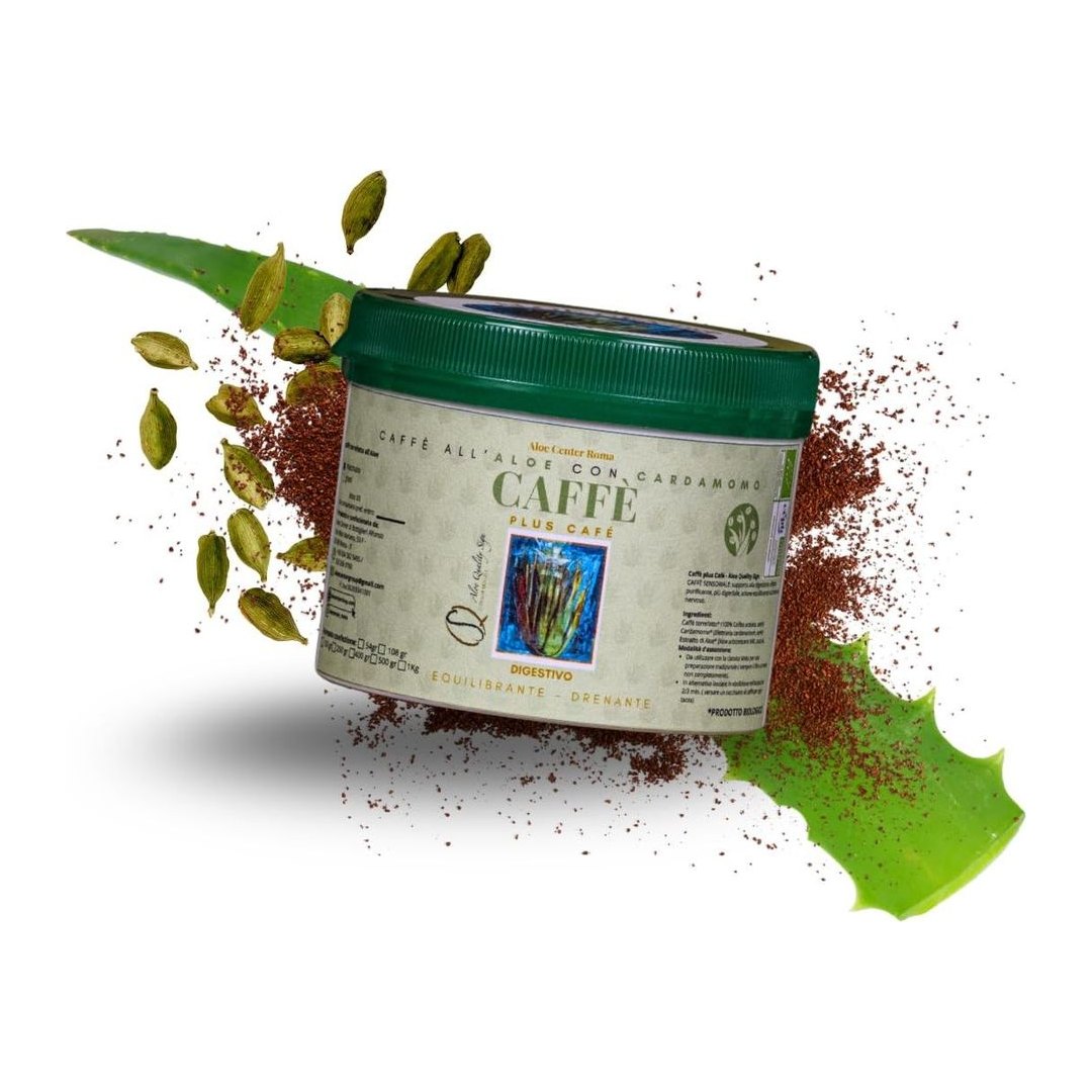 Confezione Aloe Center Caffè all'Aloe con Cardamomo 150 g, miscela biologica arabica con estratto Aloe Code Formula